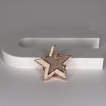 Magnetic brooch & scarf clip  - 'double star' design in shades of shiny rose gold, mushroom and champagne