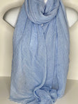 Muslin cotton scarf in baby blue