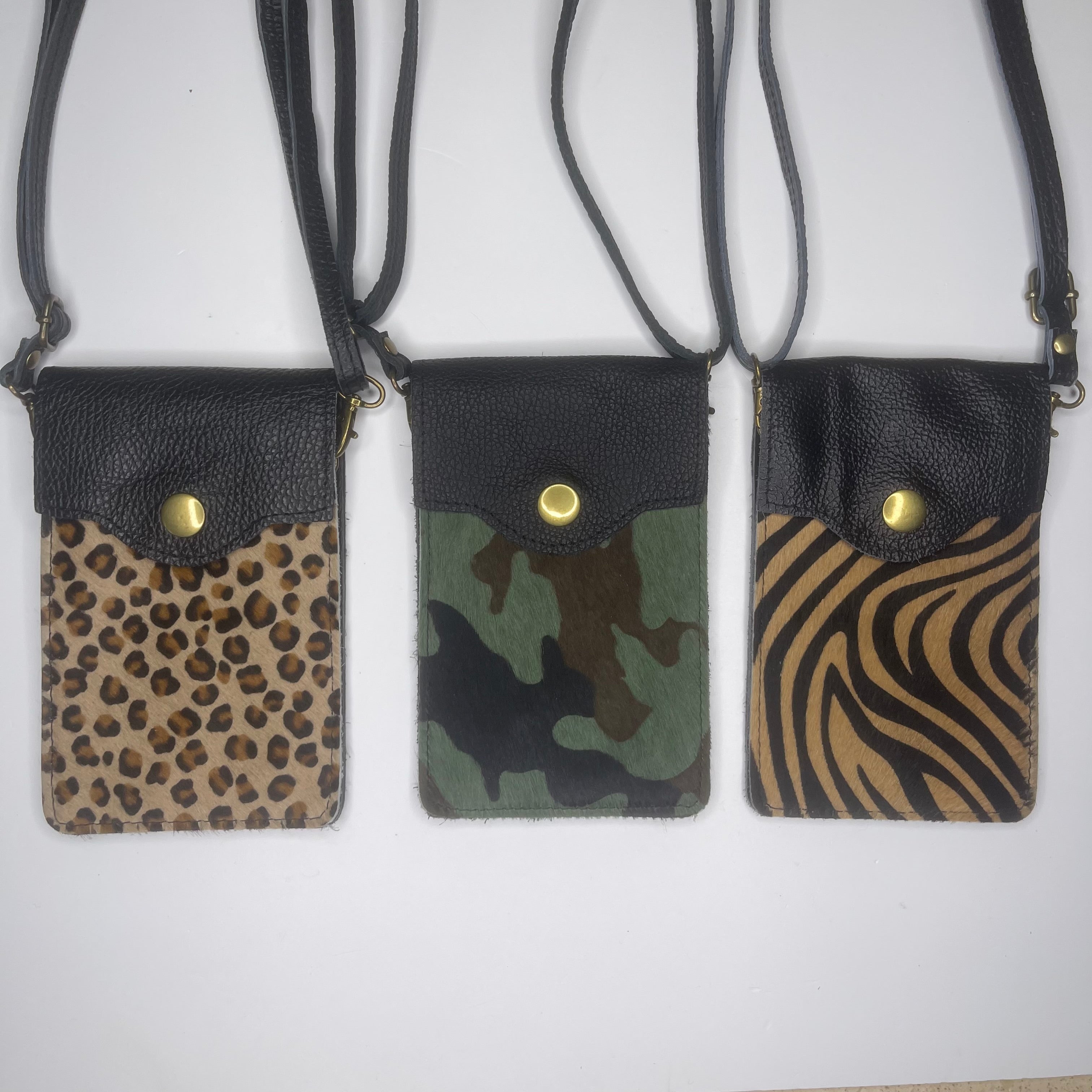 Sumptuous pebble-grain Italian leather phone bag - various styles (1)