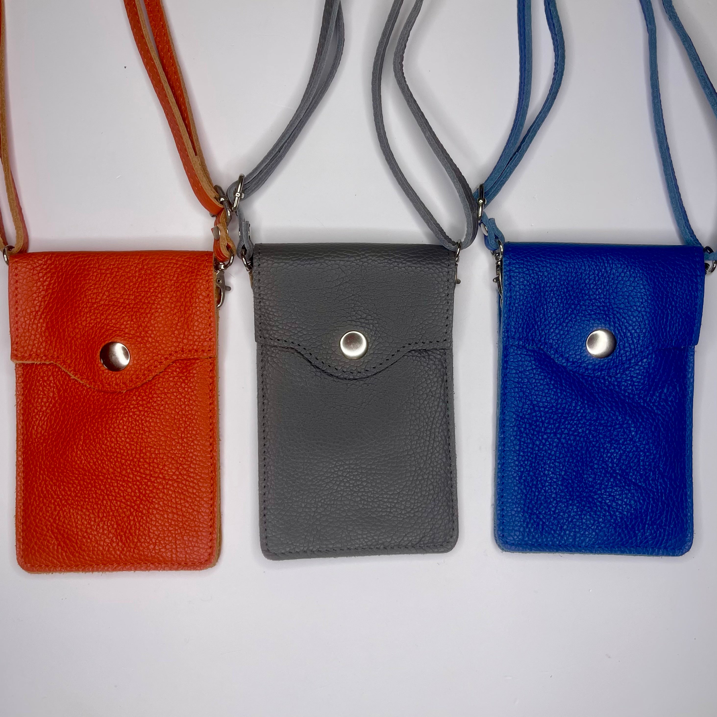 Sumptuous pebble-grain Italian leather phone bag - various styles (2)